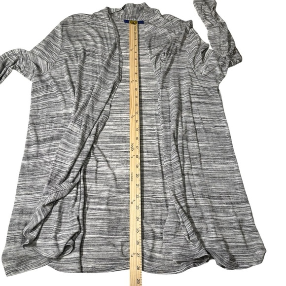Apt. 9 Gray Open Front Cardigan 3/4 Sleeve Women's Size XL - Picture 13 of 14